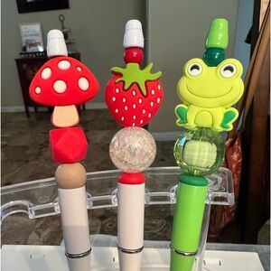 Cute assorted hand beaded ink pens. Sold separately